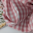Bawełna 100% kratka vichy 1cm, dwustronna, dymny róż
