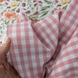 Cotton 100% double-sided, 1cm vichy check, smoky pink