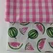 Cotton 100% double-sided, 1cm vichy check, smoky pink