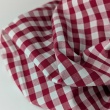 Cotton 100% double-sided, 1cm vichy check, cherry red
