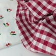 Cotton 100% double-sided, 1cm vichy check, cherry red