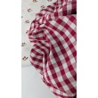 Cotton 100% double-sided, 1cm vichy check, cherry red