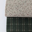 Decorative cotton, green checkered pattern