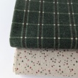 Decorative cotton, green checkered pattern