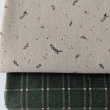 Decorative cotton, green checkered pattern