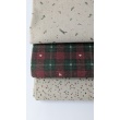 Decorative cotton, green checkered pattern