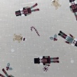 Cotton 100%, poplin, nutcracker on a greige background