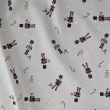 Cotton 100%, poplin, nutcracker on a greige background