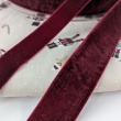 Burgundy velvet ribbon, 15mm