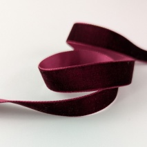 Tasiemka aksamitka, bordowa 15mm