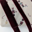 Burgundy velvet ribbon, 15mm