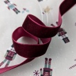 Burgundy velvet ribbon, 15mm
