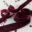 Burgundy velvet ribbon, 15mm