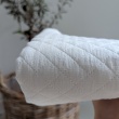 Quilted cotton double gauze / wadding / poplin ecru