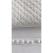 Quilted cotton double gauze / wadding / poplin ecru