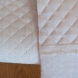 Quilted cotton double gauze / wadding / poplin ecru