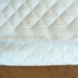 Quilted cotton double gauze / wadding / poplin ecru