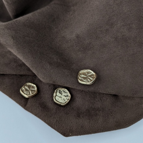 Brown stretch suede fabric