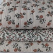 Double-sided quilted cotton muslin – orange flowers