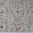 Double gauze 100% cotton, bunnies, birds, and flowers on a vanilla background