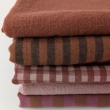 Double Gauze – reversible brick and graphite stripes