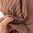 Double Gauze – reversible brick and graphite stripes