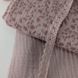 Double gauze 100% cotton,  Pink Flowers on Dusty Mauve