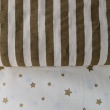 Seersucker vanila-dusty caramel Stripes