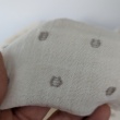 Double gauze cotton muslin,  grey dots on cream