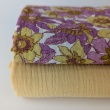 Seersucker, pink and butter-colored flowers