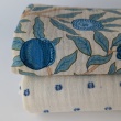 Seersucker, Cotton fabric, blue fruits