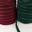 Green velvet ribbon, 10mm