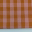 Double-sided 1.5 cm Vichy check, 100% cotton, pink-orange