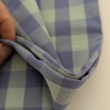 Double-sided 1.5 cm Vichy check, 100% cotton, mint-blue