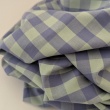 Double-sided 1.5 cm Vichy check, 100% cotton, mint-blue