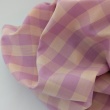 Double-sided 1.5 cm Vichy check, 100% cotton, pink-salmon