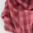 Double-sided 1.5 cm Vichy check, 100% cotton, burgundy-lipstick