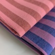 Double-sided 1 cm stripes, 100% cotton, burgundy-lipstick