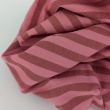 Double-sided 1 cm stripes, 100% cotton, burgundy-lipstick
