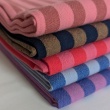 Double-sided 1 cm stripes, 100% cotton, purple-blue