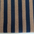 Double-sided 1 cm stripes, 100% cotton, caramel-navy