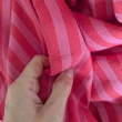 Double-sided 1 cm stripes, 100% cotton, pink-red