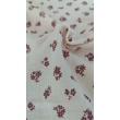 Cotton muslin plumeti with burgundy bouquets