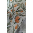 Double gauze, muslin 100% cotton orange fruits, yellow flowers