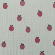 Double gauze, muslin 100% cotton pink apples on natural