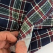 Cotton flannel, navy Scottish check, 165 g/m²