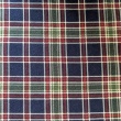 Cotton flannel, navy Scottish check, 165 g/m²