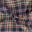Cotton flannel, navy Scottish check, 165 g/m²