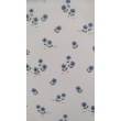 100% cotton poplin, blue flowers on white background