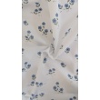 100% cotton poplin, blue flowers on white background